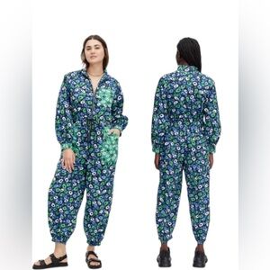 DVF for Target Nylon Jazz Dot Green Sports Jumpsuit